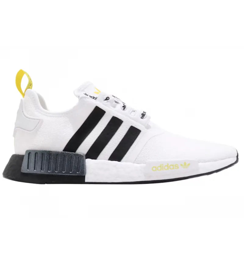 adidas NMD R1 STLT Primeknit White Black Bright Yellow - vue 360