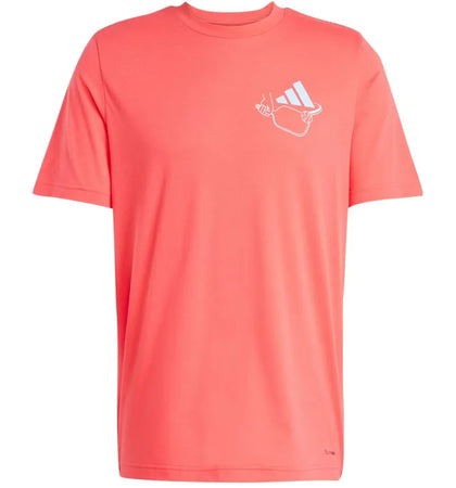 adidas Pickleball Served Graphic Tee Semi Lucid Red - authentic adidas product