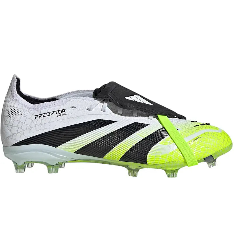 adidas Predator Elite Fold-Over Tongue FG Cloud White Core Black Lucid Lemon (GS) - vue 360