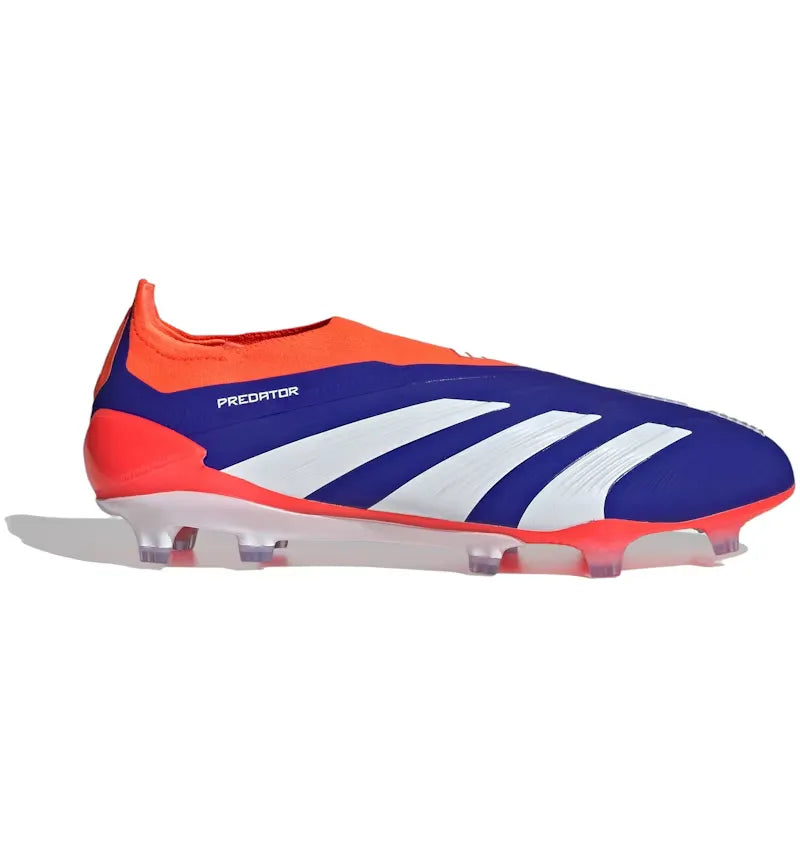 adidas Predator Elite Laceless FG Lucid Blue Cloud White Solar Red - vue 360