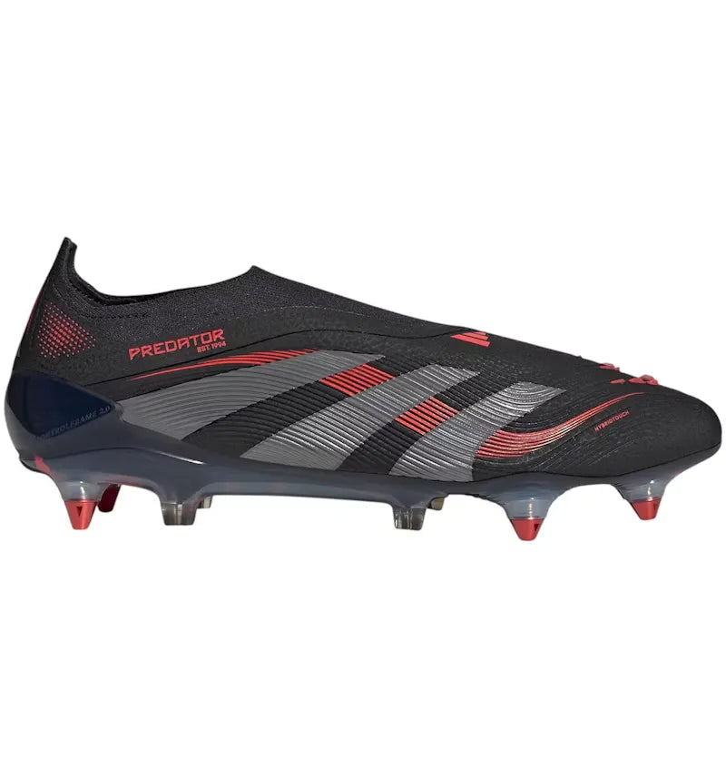 adidas Predator Elite Laceless SG Core Black Grey Four Lucid Red - vue 360