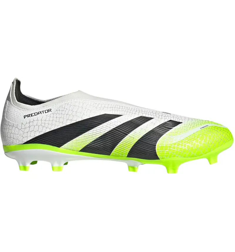 adidas Predator League Laceless FG/MG Cloud White Core Black Lucid Lemon - vue 360
