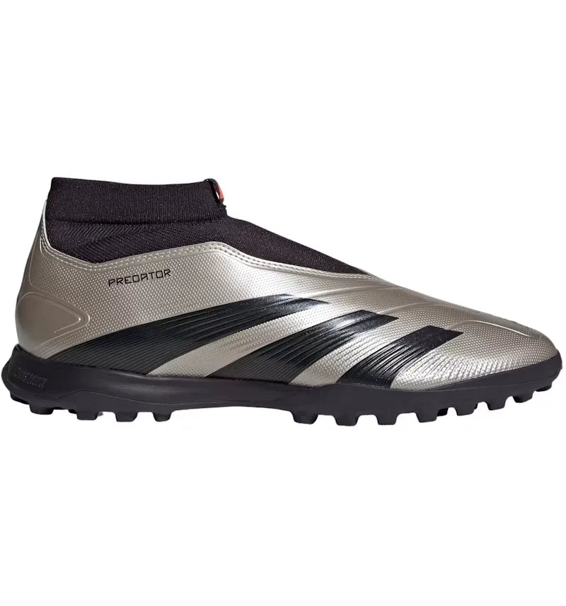 adidas Predator League Laceless Turf Platinum Metallic Aurora Black Turbo - vue 360