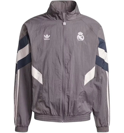 adidas Real Madrid 2024/25 Lifestyler Anthem Track Top (Asia Sizing) Charcoal - authentic adidas product