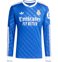 adidas Real Madrid 25/26 Long Sleeve Third Jersey Blue Bird