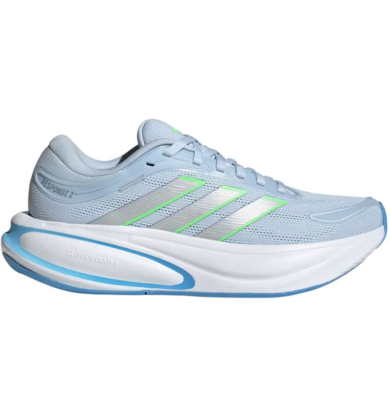 adidas Response 2 Crystal Sky Silver Lime Burst (Women's) - vue 360