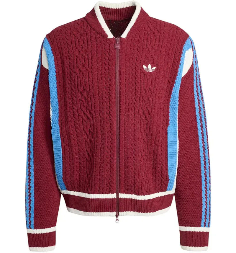 adidas Retro Remix Cardigan Shadow Red Off White Ash Blue - vue 360