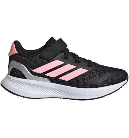 adidas Runfalcon 5 Core Black Pink Spark Silver Metallic (PS) - authentic adidas sneakers
