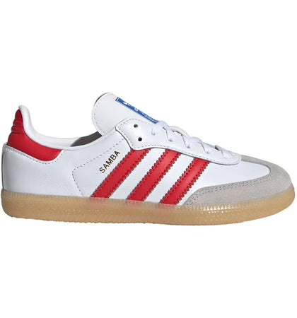 adidas Samba OG Cloud White Collegiate Red Gum (PS) - authentic adidas sneakers
