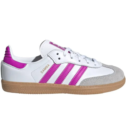 adidas Samba OG Cloud White Purple Burst Gum (PS) - authentic adidas sneakers