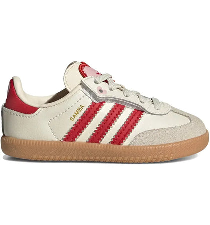 adidas Samba OG Comfort Closure Valentine's Day Cream White Scarlet (2026) (TD) - authentic adidas sneakers