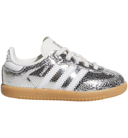 adidas Samba OG Silver Metallic Cracked Leather (TD) - authentic adidas sneakers