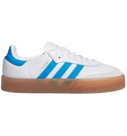 adidas Sambae Cloud White Bright Blue Gold Metallic (GS) - authentic adidas sneakers