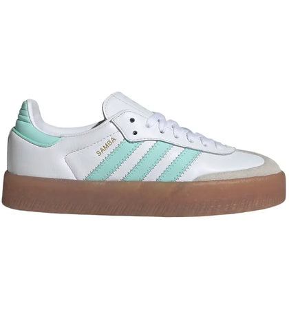 adidas Sambae Cloud White Clear Mint Gold Metallic (GS) - authentic adidas sneakers