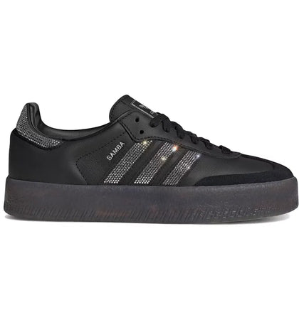 adidas Sambae Rhinestone Black Silver (Women's) - authentic adidas sneakers