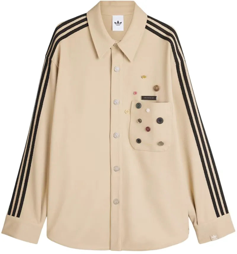 adidas Song For The Mute Adi006 Shirt Jacket Stone Khaki - vue 360