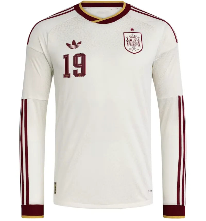 adidas Spain 26 Away Authentic Yamal L/S Jersey Off White - vue 360