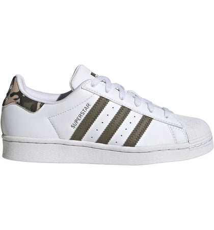 adidas Superstar Cloud White Olive Strata (GS) - authentic adidas sneakers