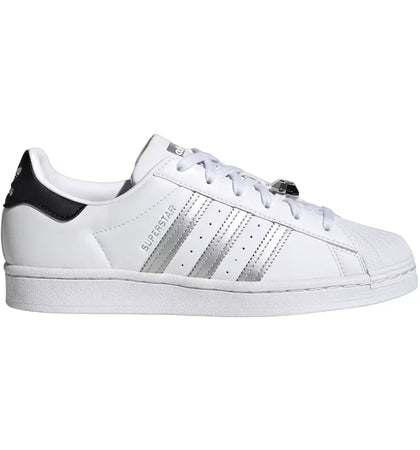 adidas Superstar Cloud White Silver Metallic Core Black (Women's) - authentic adidas sneakers