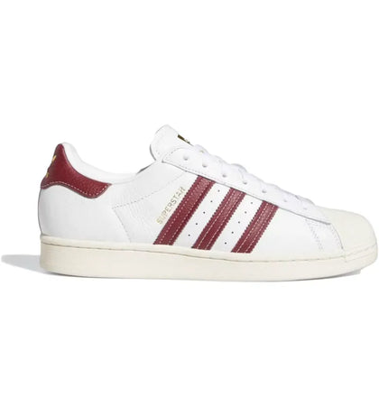 adidas Superstar Footwear White College Burgundy - authentic adidas sneakers