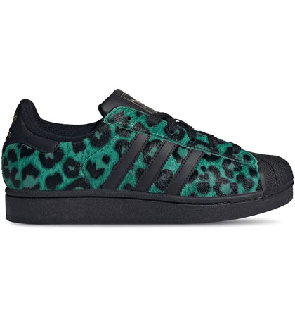 adidas Superstar II Semi Screaming Green Core Black Gold Metallic (Women's) - authentic adidas sneakers