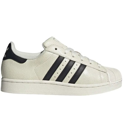 adidas Superstar II Off White Black Cracked Leather (Women's) - authentic adidas sneakers