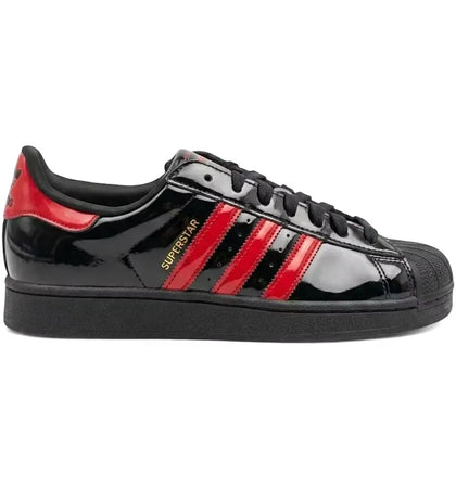 adidas Superstar II Patent Black Red - authentic adidas sneakers