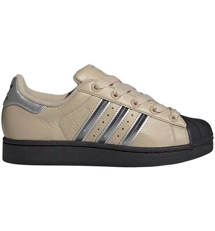 adidas Superstar II Stone Khaki Silver Metallic Core Black (Women's) - authentic adidas sneakers