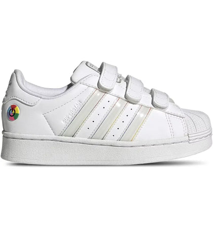adidas Superstar LED Lights Comfort Closure Cloud White Core Black (PS) - authentic adidas sneakers