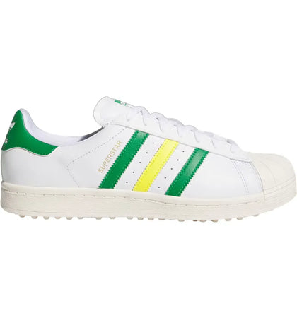 adidas Superstar Spikeless Golf Cloud White Green Yellow - authentic adidas sneakers