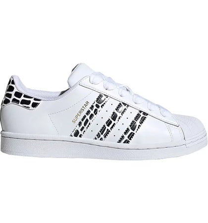 adidas Superstar White Leopard Stripes (Women's) - authentic adidas sneakers