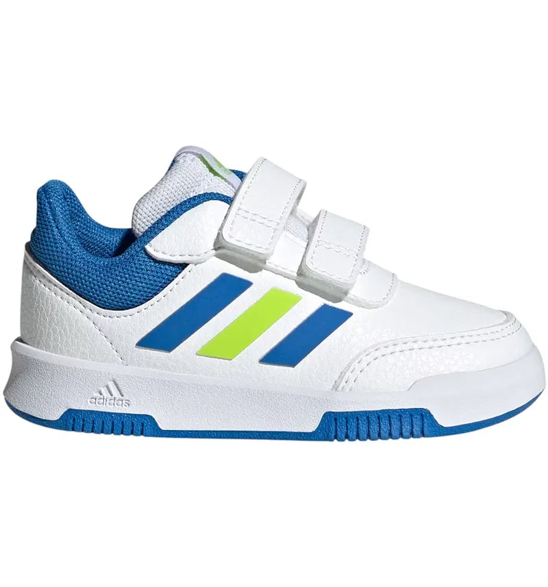 adidas Tensaur Hook And Loop Cloud White Bright Royal Solar Slime (TD) – Chinder-Sneaker - vue 360
