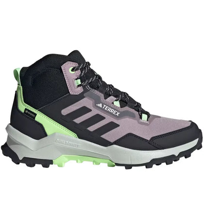 adidas Terrex AX4 Mid Gore-Tex Preloved Fig Core Black Green Spark (Women's) - authentic adidas sneakers