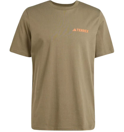 adidas Terrex Graphic T-Shirt Olive Strata - authentic adidas apparel