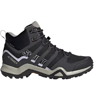 adidas Terrex Swift R2 Mid Gore-Tex Black Grey Purple Tint (Women's) - authentic adidas sneakers