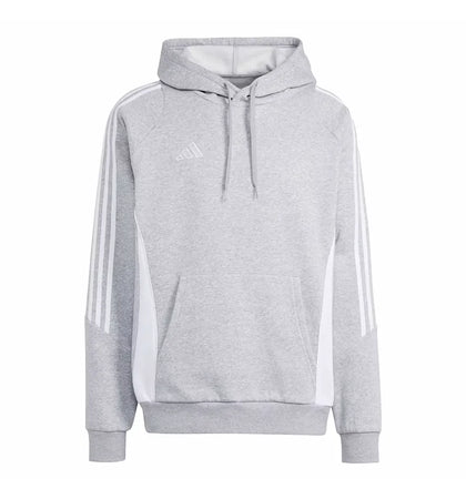 adidas Tiro 24 Sweat Hoodie Medium Grey Heather/White - authentic adidas apparel