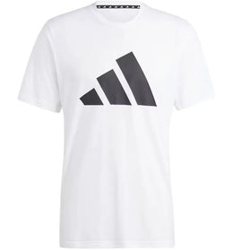 adidas Train Essentials Feelready Logo Tee White Black - authentic adidas product