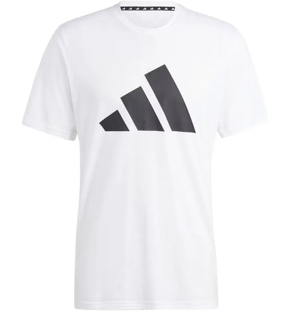 adidas Train Essentials Feelready Logo Tee White Black - authentic adidas product