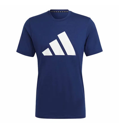 adidas Train Essentials Feelready Logo Training Tee Dark Blue/White - authentic adidas product