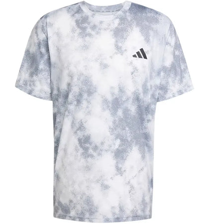 adidas Train Essentials Seasonal All Over Print Tee Halo Silver - authentic adidas product