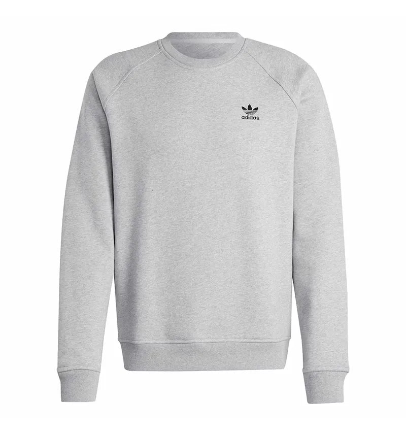 adidas Trefoil Essentials Crew Sweatshirt Medium Grey Heather - vue 360