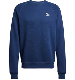 adidas Trefoil Essentials French Terry Crew Sweatshirt Night Indigo - authentic adidas apparel