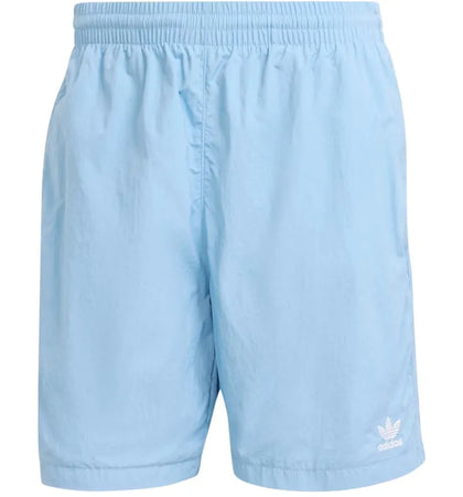 adidas Trefoil Essentials Woven Shorts Ash Blue - authentic adidas apparel