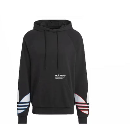 adidas Tricolor Trifoil Pullover Hoodie Black - authentic adidas apparel