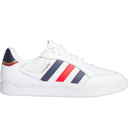 adidas Tyshawn Low Cloud White Better Scarlet Gold Metallic - authentic adidas sneakers
