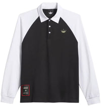 adidas Tyshawn Rugby Shirt Black/White