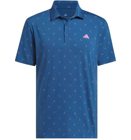 adidas Ultimate365 Essence Print Climacool Polo Shirt Dusky Petrol - authentic adidas apparel