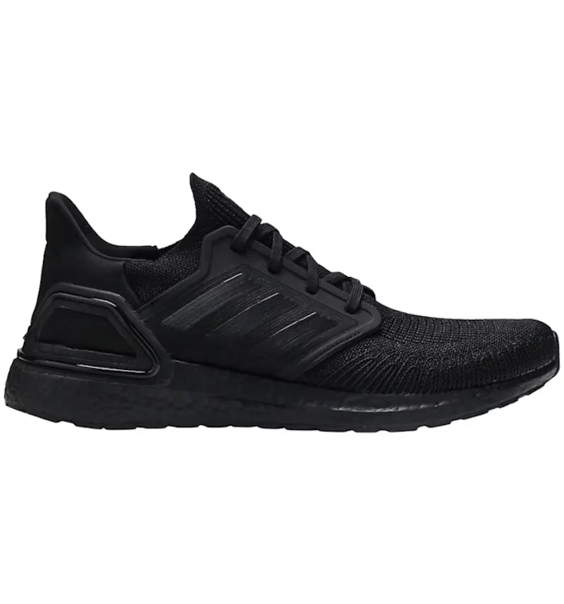 adidas Ultra Boost 20 Triple Black Red Fluo - vue 360
