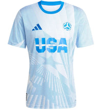 adidas USA Jersey White/Glow Blue