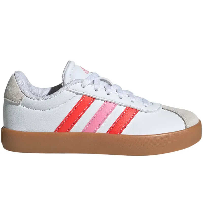 adidas VL Court 3.0 Cloud White Bright Red Bliss Pink (GS) - vue 360